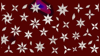 Küçük çiçekteki sevimli çiçek deseni. Raster deseni. Kibarca, kırmızı renkte yaz çiçekleri. Raster illüstrasyonu.