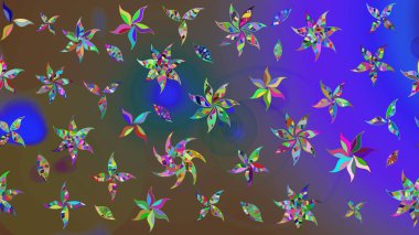 Çiçekli çiçek deseni, suluboya. Raster deseni. Küçük çiçekte güzel bir çiçek deseni..