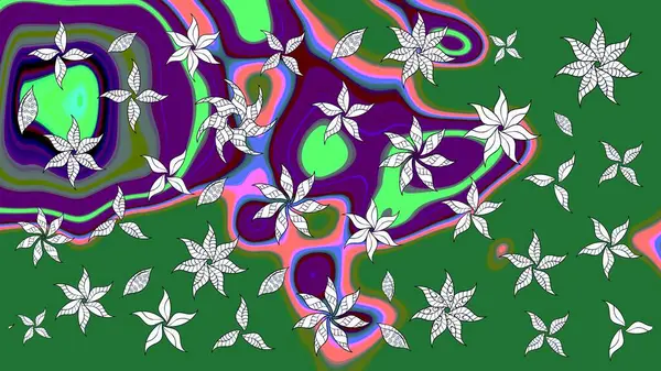 Çiçek arkaplanlı soyut zarafet eskiz deseni. Raster Güzel kumaş deseni.