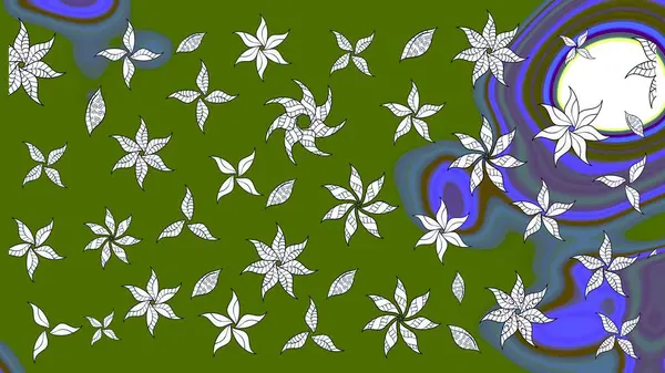 Suluboya çizim kalıbı. Dekorasyon ve tasarım için güzel bir desen. Moda baskısı. Çiçeğin suluboya çizimlerinin mükemmel deseni. Eski model. Raster illüstrasyonu.