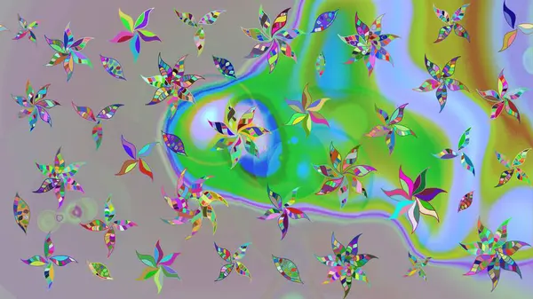 Küçük çiçekteki sevimli çiçek deseni. Raster illüstrasyonu. Tony 'nin kumaş kalıbını çiz. Modaya uygun kumaş deseni.