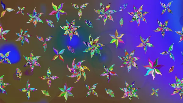 Çiçekli çiçek deseni, suluboya. Raster deseni. Küçük çiçekte güzel bir çiçek deseni..