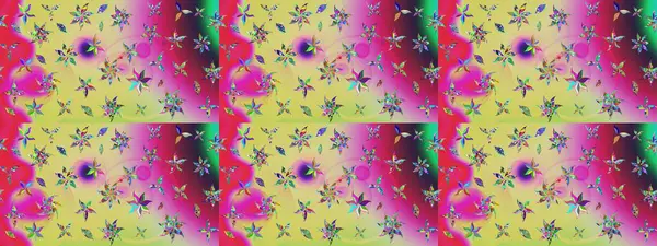 Raster illüstrasyonundaki çiçek desenli çizim. Tarafsız renklerde çiçekler.