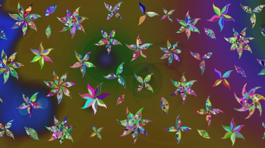 Küçük çiçekte güzel bir çiçek deseni var. Çiçekli çiçek deseni, suluboya. Raster deseni.