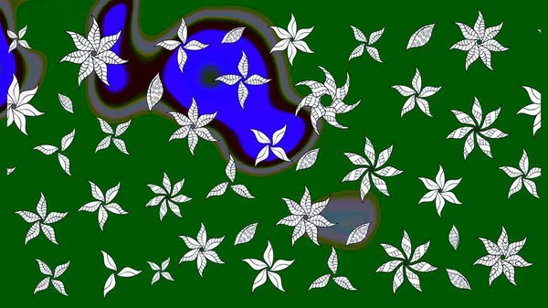 Nazik, narin çiçek arkaplanı. Yeşil renkli çiçekler. Raster çiçek desenli ve çiçekli..