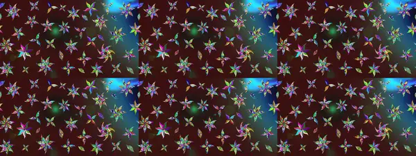 Klasik çiçek tasarımı elementleri. Kahverengi kıvırcık çiçekler kahverengi renklerde şekillenir. Raster illüstrasyonu.