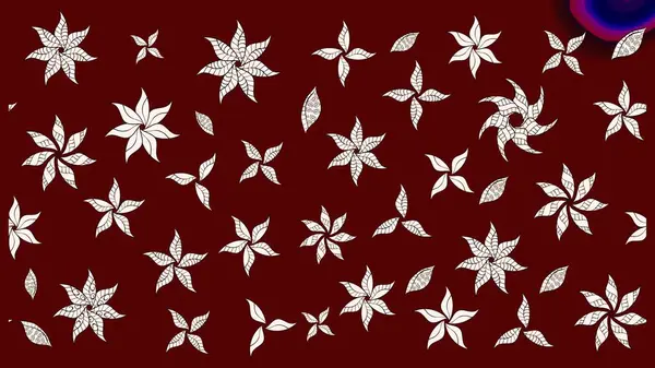 Kabile sanatı boho baskısı, klasik çiçek arkaplanı. Soyut etnik raster çizim kalıbı. Arkaplan dokusu, duvar kağıdı, kırmızı renkli çiçek teması.