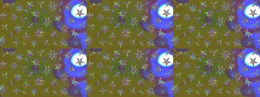 Bahar çiçekleriyle güzel bir çiçek deseni çizmişsin. Güzel kumaş deseni. Raster illüstrasyonu.