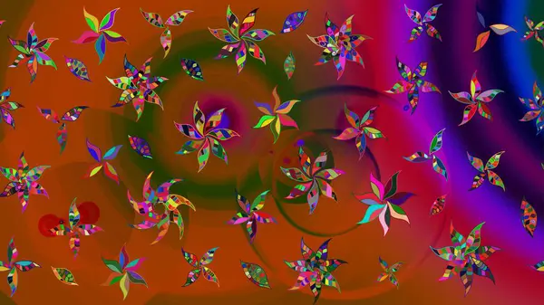 Modern, kahverengi raster arka plan duvar kâğıdı illüstrasyonu, klasik çizgili, desenli desenli çiçekler, çiçekli süsler. Çiçekli el çizimi çizimi deseni.