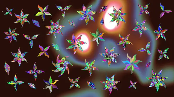 Yumuşak, yaz çiçekli arka plan. Kahverengi renkli çiçekler. Raster çiçek desenli ve çiçekli..