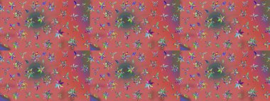 Raster illüstrasyonu. Klasik çiçek tasarımı elementleri. Pembe kıvırcık çiçekler pembe renklerde.