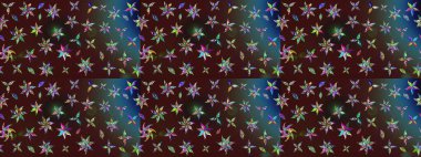 Kahverengi üzerine çiçekler. Eskiz arkaplan modeli. Suluboya, elle çizilmiş. Raster stoku.