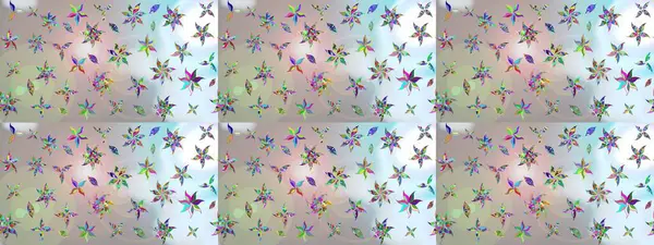 Sevimli çiçek raster deseni. Tarafsız renklerde çiçekler. Sketch Colour Spring Theme eskiz kalıbı. Düz Çiçek Elementleri Tasarımı.