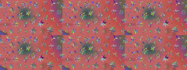 Raster illüstrasyonu. Klasik çiçek tasarımı elementleri. Pembe kıvırcık çiçekler pembe renklerde.