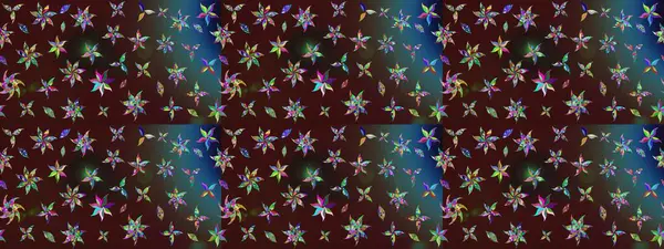 Kahverengi üzerine çiçekler. Eskiz arkaplan modeli. Suluboya, elle çizilmiş. Raster stoku.