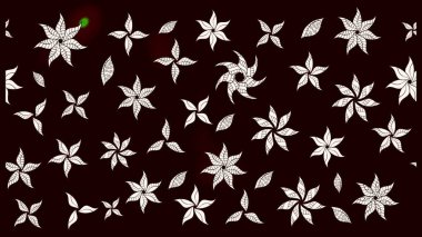 Renkli Bahar Teması eskiz kalıbı. Çiçekli çizim şekli. Siyah renkli çiçekler. Düz Çiçek Elementleri Tasarımı.