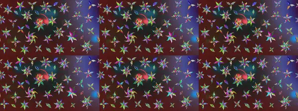 Küçük çiçekte güzel bir desen var. - Mor çiçekler. Çiçek kolajı. Doğa. Çiçek arkaplan. Çiçek kompozisyonu. Raster deseni.