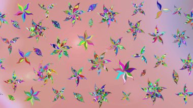 Çizim çiçek deseni duvar kâğıdı olarak kullanılabilir. Raster illüstrasyonu. Tarafsız renklerde çiçekler.