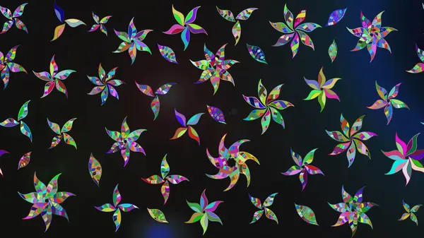 Raster illüstrasyonu. Tropik çiçek desenleri. Gri renkli çiçekler.