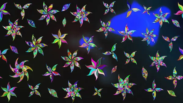 Raster illüstrasyonu. Gri yapraklı yabani çiçekler. Suluboya, elle çizilmiş. Taslak arkaplan deseni.