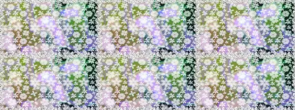 Çiçek ve yapraklı karalama şeklinde Raster çiçek deseni. Raster illüstrasyonu. Tarafsız renklerde bahar çiçekleri..