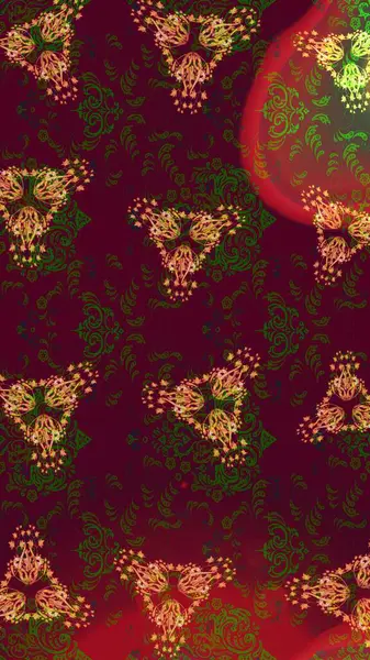 Çiçek desenli eskiz, darbeler, sıçramalar, yaz çiçekleri. Raster illüstrasyonu. Çiçekler kahverengi, kırmızı ve yeşil renklerde.