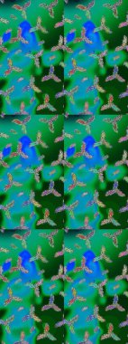 Yeni yıl dekoratif kar taneleri arka planı. El çizimi Noel Raster illüstrasyonu. Kış Kar Taneleri Karalamaları.