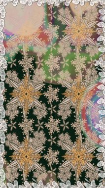 Çiçekli karalama şeklinde Raster çiçek deseni. Raster illüstrasyonu. Nazikçe, yaz çiçekleri bej renklerinde.