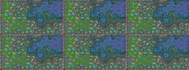 Kağıt, kumaş, ambalaj kağıdı ve duvar kâğıdı tasarımı için hoş bir arkaplan. Mavi renkli sanat kelebekleri. Raster. Çocuklar kelebeksiz desen.