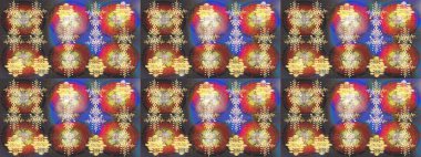 Renk arka plan üzerinde izole soyut kar taneleri ile düz tasarım. Kar tanesi renkli desen. Raster resim. Raster kar taneleri arka plan. Snowflakes desen.