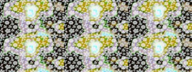 Raster illüstrasyonu. Çiçekli güzel suluboya desen. Tarafsız renklerde.