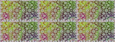 Klasik çiçekler. El çizimi, soyut ve süslü elementler. Suluboya resim taklit Raster çizimi. Yaz çiçekleri teması. Yeşil renkler.