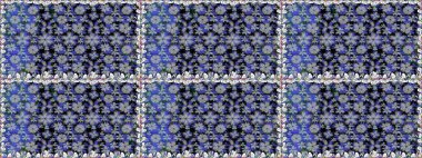 Gri renkler ve parlak çiçekler üzerinde soyut, pürüzsüz desen. Çiçeksel elementlerle süslenmiş zarif raster dokusu. Küçük çiçekte şirin bir çiçek deseni var..