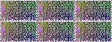 Raster çiçekli arka plan. Düz Çiçek Elementleri Tasarımı. Yazdır. Güzel, pürüzsüz bir desen. Renkli Yaz Temalı Kusursuz Arkaplan. Şirin kumaş deseni.