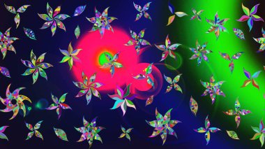 Güzel eskiz şekli. Güzel kumaş deseni. Raster çiçekli arka plan. Renkli Yaz Temalı eskiz kalıbı. Düz Çiçek Elementleri Tasarımı. Yazdır.
