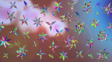 Çiçekli çiçek deseni, suluboya. Raster deseni. Süslü kumaş deseni.