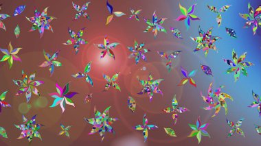 Küçük bir çiçekte eskiz deseni. Hoş bir çiçek geçmişi var. Güzel kumaş deseni. Raster illüstrasyonu.