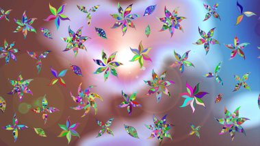 Tarafsız renklerde çiçekler. Elle boyanmış suluboya resim çizimi çiçekler ve bitkiler.