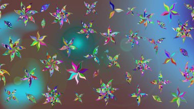 Üst manzara, yumuşak kahverengi renk. Sevgililer günü ve tebrik kartı konsepti için şık bir davetiye. Çiçek kompozisyonu, el boyası, hassas şablon. Manzaralı çiçek deseni.