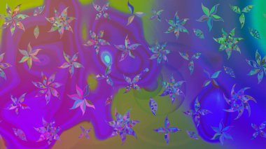 Taslak desenli, modaya uygun kumaş deseni. Renkli Bahar Teması eskiz kalıbı. Raster illüstrasyonu. Şirin çiçek elementleri. Düz Çiçek Elementleri Tasarımı.