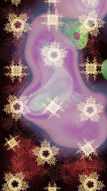 Renkli arka planda izole tatlı kar taneleri. Raster illüstrasyonu. Tarafsız, kahverengi ve siyah renklerde kar taneleri. Kar tanesi raster deseni.