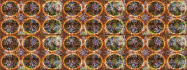 Kahverengi, turuncu ve nötr renklerde kristal kar tanesi. Raster illüstrasyonu.