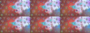 Raster deseni. Raster illüstrasyonu. Kahverengi renkte yaz çiçekleri. Küçük çiçekte sevimli çiçek deseni var..