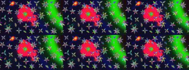 Gri renkli güzel çiçekli eskiz deseni, suluboya çiçek deseni, duvar kağıdı, kart ya da kumaş için fayanslı. Raster..