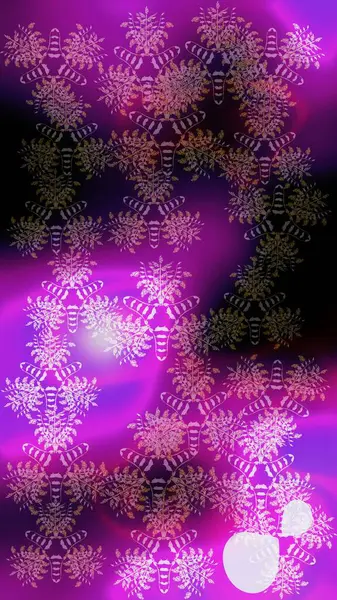 Noel ve yeni yıl moda baskıları için tatil tasarımı. Renkler. Mor, mor ve siyah kar taneleri. Kar tanelerinin soyut arkaplanı olan şirin bir Noel arkaplanı. Raster illüstrasyonu.