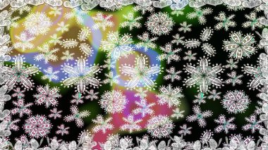 Düz Çiçek Elementleri Tasarımı. Şirin çiçek elementleri. Renkli Bahar Temalı Kusursuz Arkaplan. Kusursuz desenli, modaya uygun kumaş deseni. Raster illüstrasyonu.