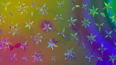 Tatil havası. Nazik romantik baskı. Bahar mevsimi. Raster güzel bir çiçek deseni çiziyor..