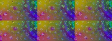 Çizim kalıbı. Hint süsü. Raster illüstrasyonu. Yeşil renklerde. Renkli süs kenarı. Çiçek duvar kağıdı.