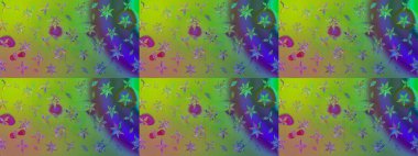 Raster illüstrasyonu. Asya tekstil tarzında. Renkli Bahar Teması eskiz kalıbı. Güzel kumaş deseni. Çiçek desenli çizim. Düz Çiçek Elementleri Tasarımı.