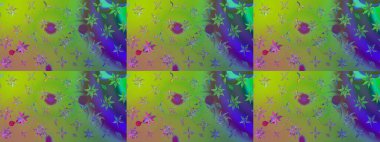 Raster deseni. Çiçekli çiçek deseni, suluboya. Süslü kumaş deseni.